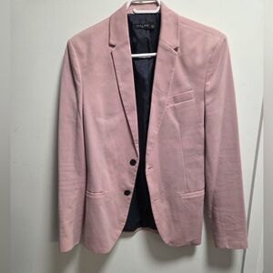 Zara men’s Light Pink Blazer with Dark Lining